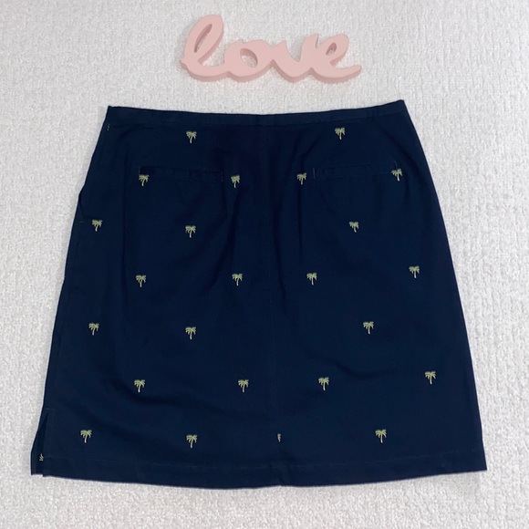 LizGolf Navy Blue with Palm Trees Golf Skort Skirt Size 12 🌴LIKE NEW!🌴 - Picture 2 of 10